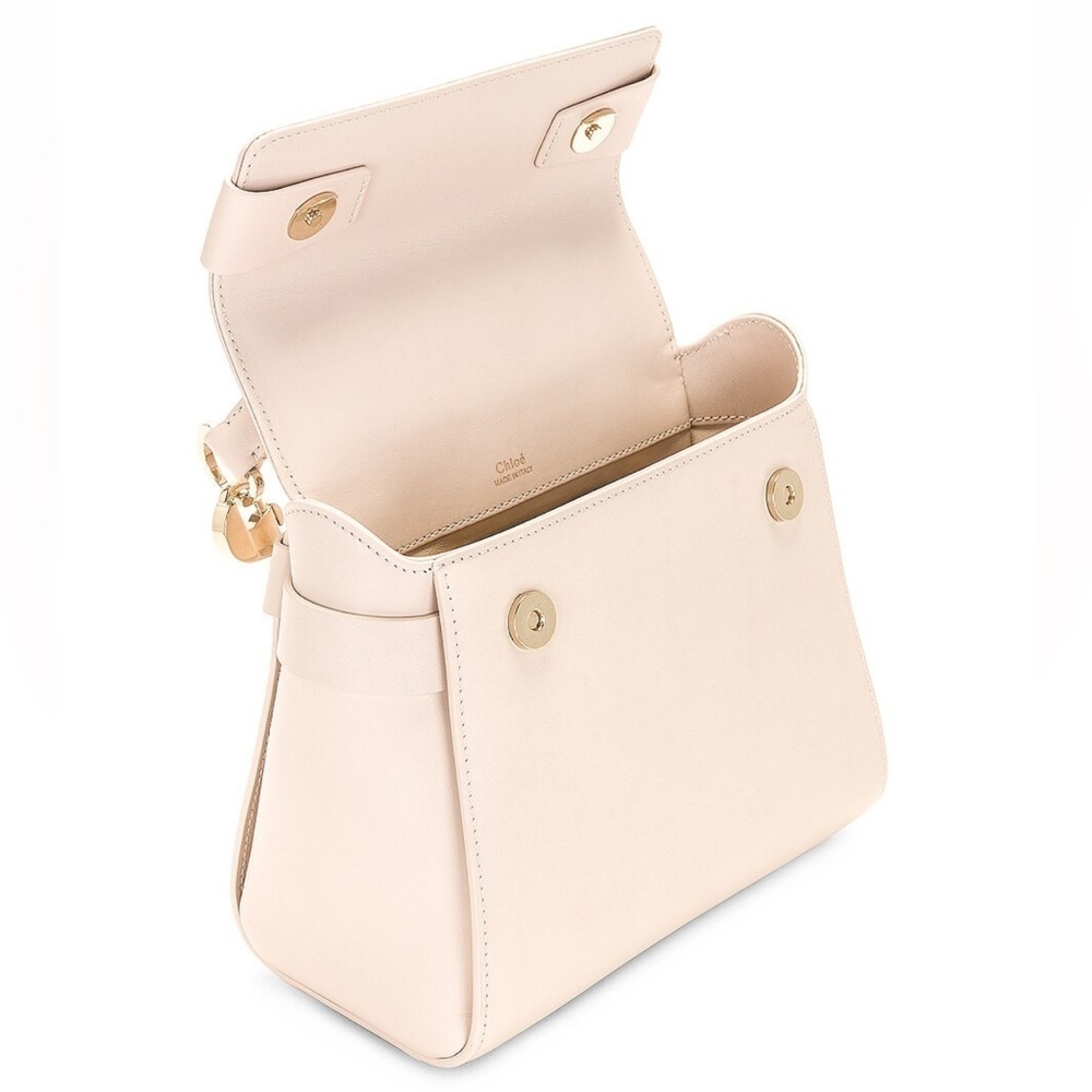 Chloé Nacha Small Top Handle Leather Bag in beige nude NWT - Picture 7 of 16